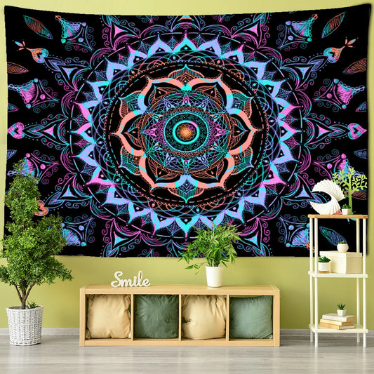 Tenture Murale Mandala Multicolore Énergisant – Vitalité et Harmonie